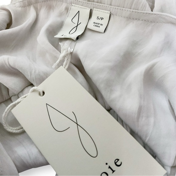 Joie V Neck Button Down Blouse Sz S Gauze Neutral Lightweight Top Minimalist NWT - Picture 10 of 11